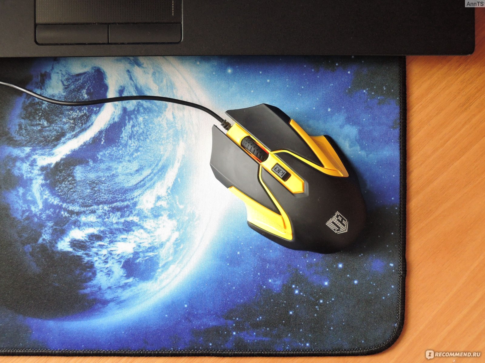 Коврик для мыши DEXP GM-S Blue planet 300x250x3 мм - «Тканевый коврик ...