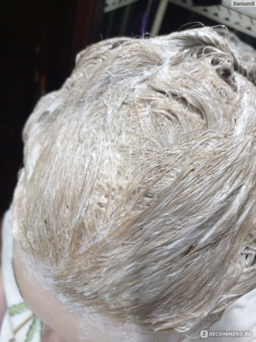 Краска на волосах сразу после нанесения