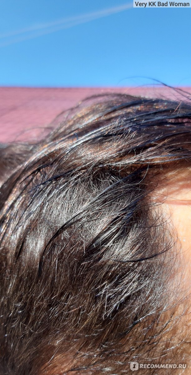Результат окрашивания краской Garnier Color Naturals на солнце, волосы чуть влажные.