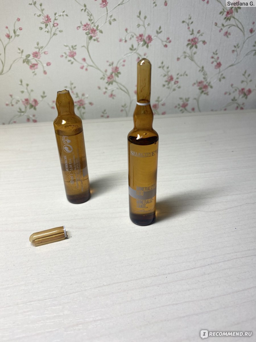 Ампулы для волос Selective Professional Olio Mineralizer - «Ампулы для ...