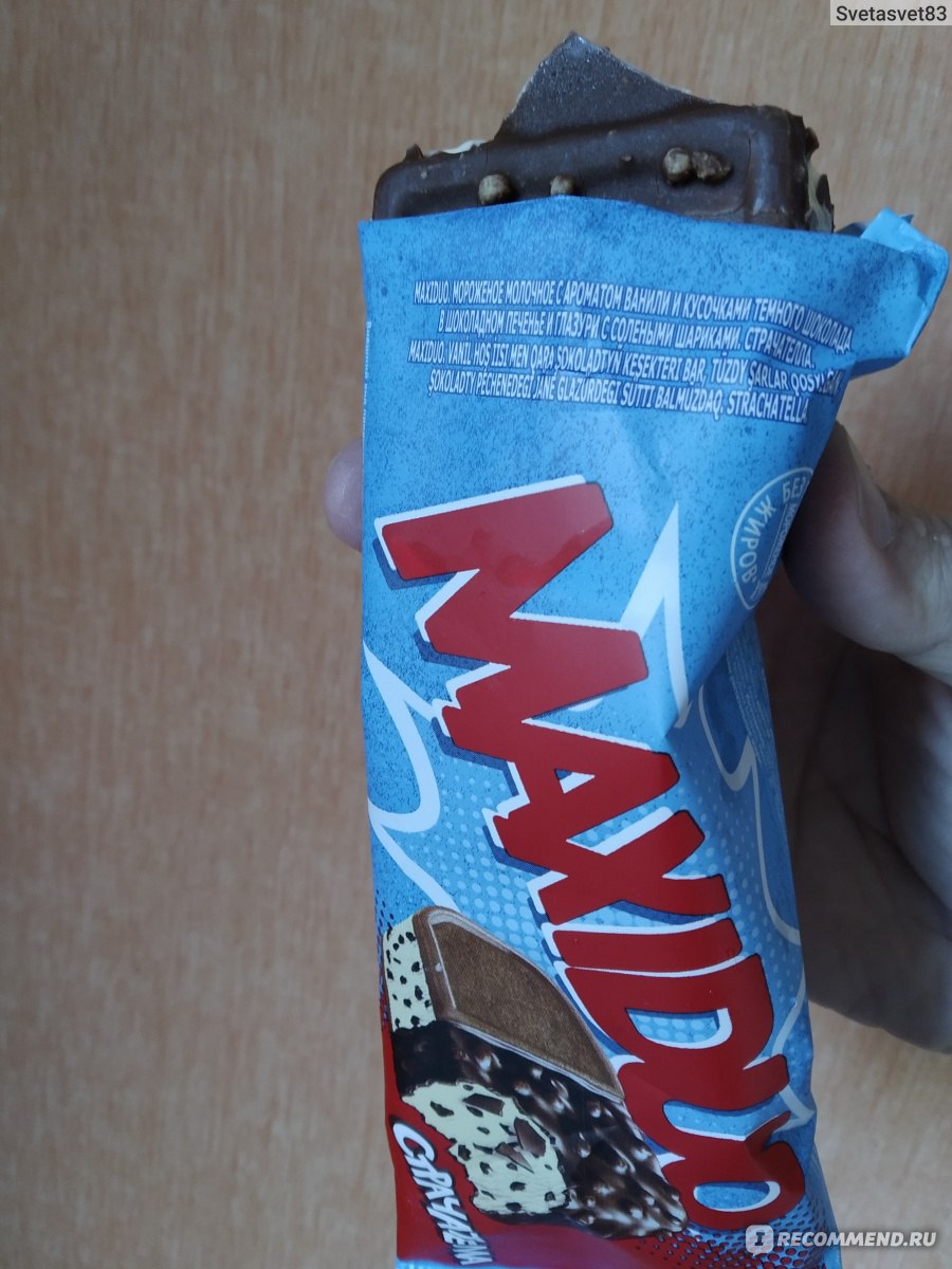 Мороженое Maxiduo Страчателла - «Мороженка-преемник известного ...