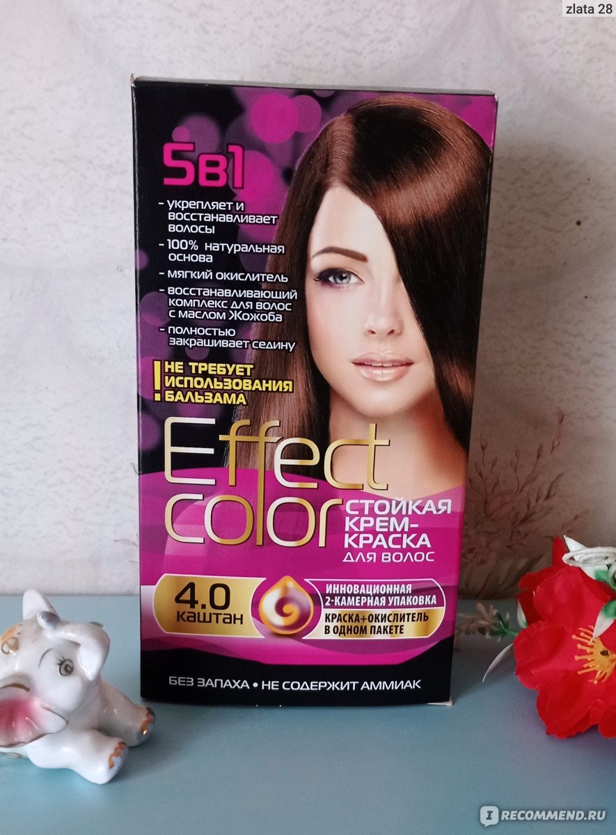 Стойкая крем - краска для волос Effect color фото