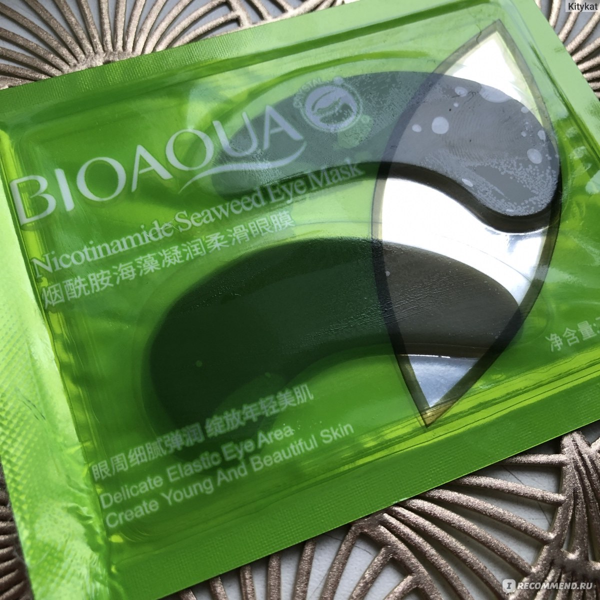 Патчи для глаз Bioaqua Nicotinamide Seaweed Eye Mask с экстрактом морских водорослей  фото