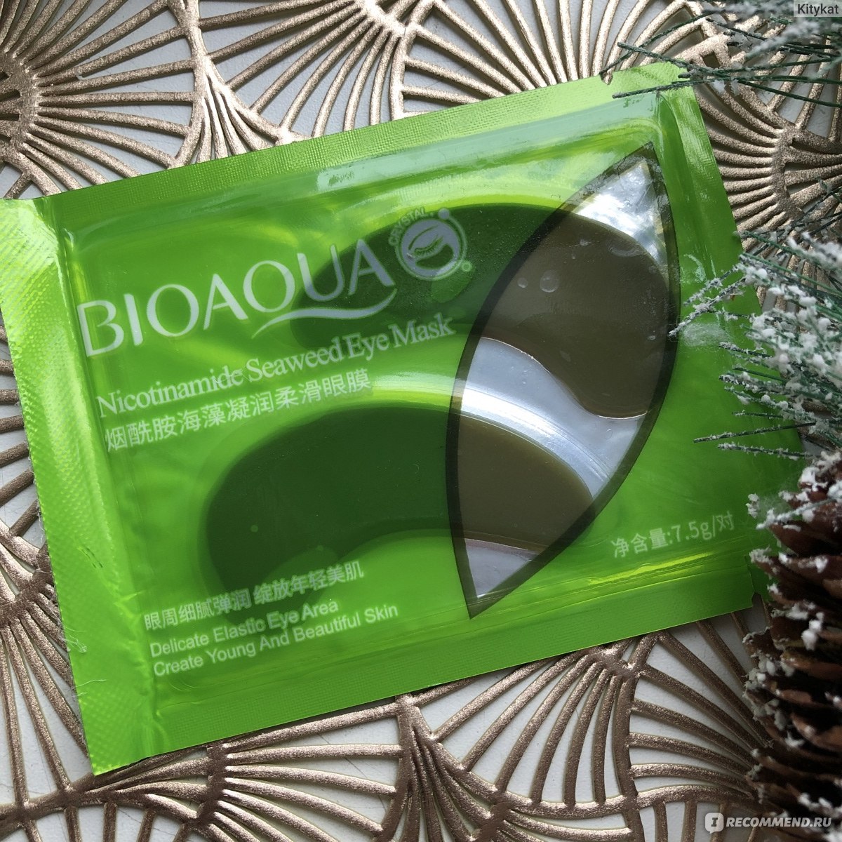 Патчи для глаз Bioaqua Nicotinamide Seaweed Eye Mask с экстрактом морских водорослей  фото