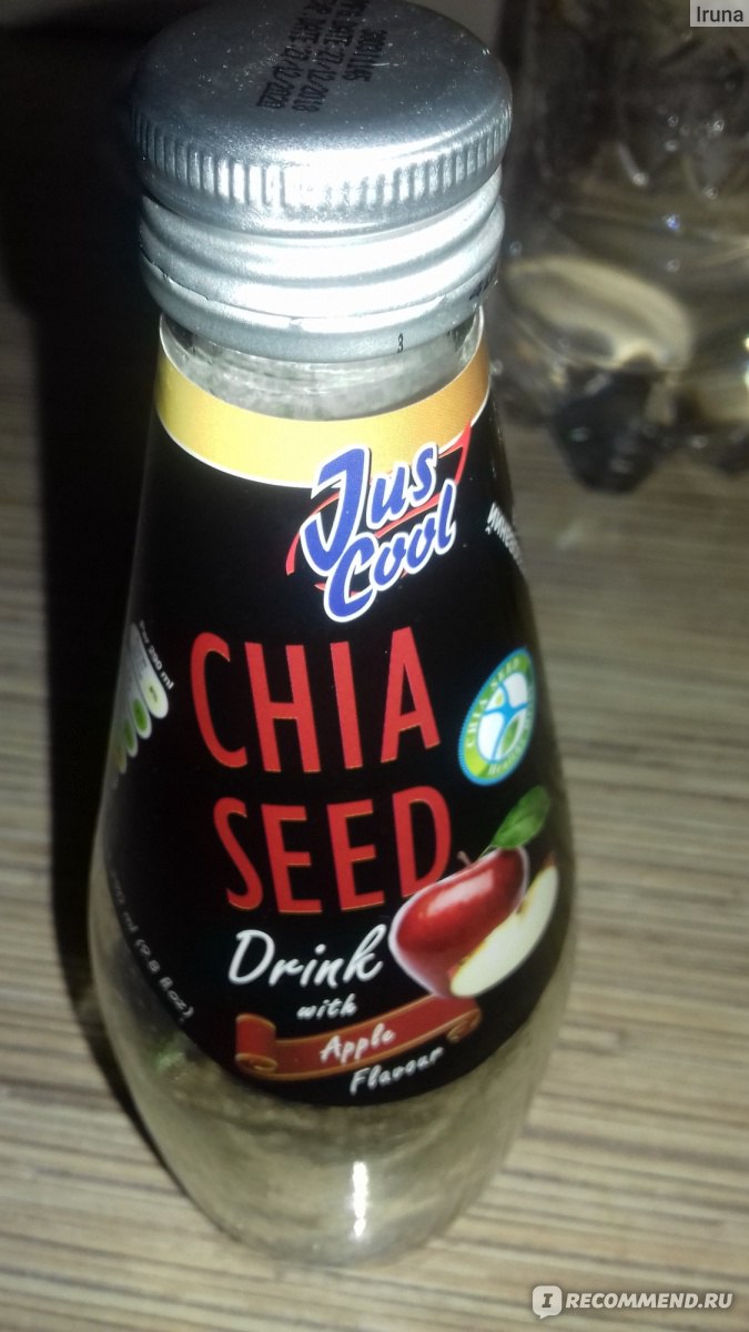Напиток Jus Cool Chia Seed с семечками чиа и вкусом яблока - «Напиток с ...