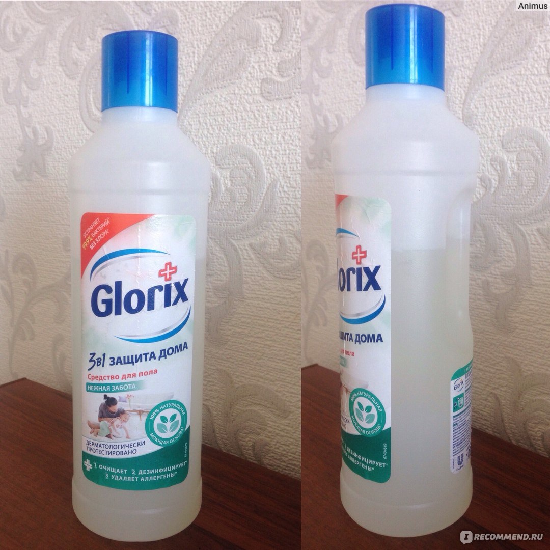 Средство для мытья полов Glorix - «3 в 1 - нежная забота для всей семьи ...