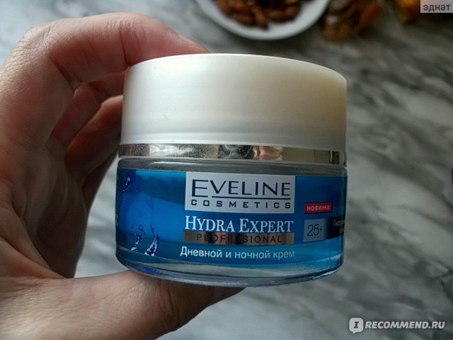 Крем для лица Eveline Hydra Expert 25+ Интенсивное увлажнение 24ч+профилактика морщин  фото