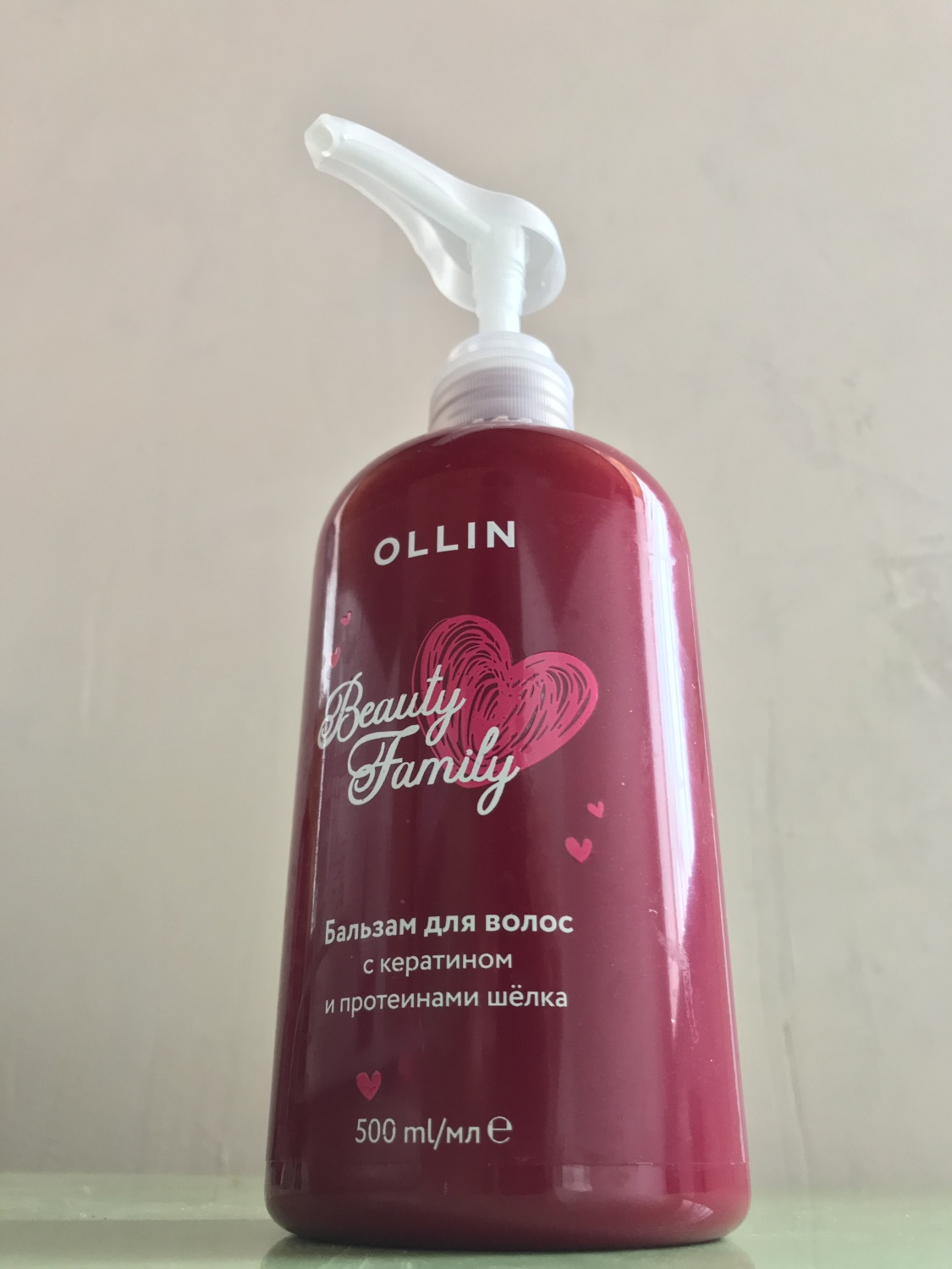 Бальзам для волос Ollin Beauty Family с кератином и протеинами шелка фото