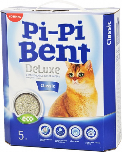 Наполнитель для кошачьего туалета Pi-Pi-Bent DELUXE CLASSIC - «Работает ...