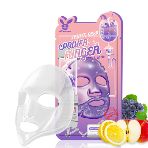 Тканевая маска для лица Elizavecca фруктовая FRUITS DEEP POWER RINGER MASK фото